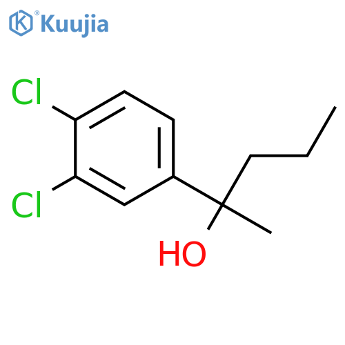 2-(3,4-dichlorophenyl)pentan-2-ol structure