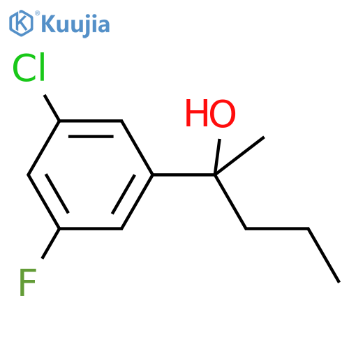 2-(3-chloro-5-fluorophenyl)pentan-2-ol structure