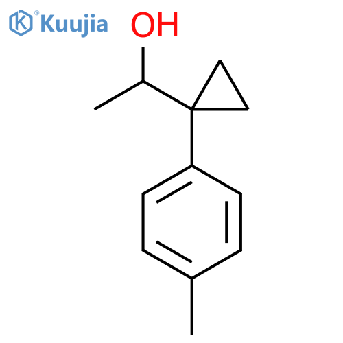 1-1-(4-methylphenyl)cyclopropylethan-1-ol structure