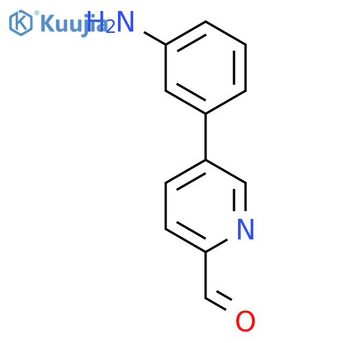 5-(3-aminophenyl)pyridine-2-carbaldehyde structure