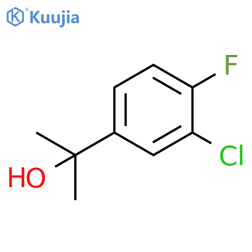 2-(3-chloro-4-fluorophenyl)propan-2-ol structure