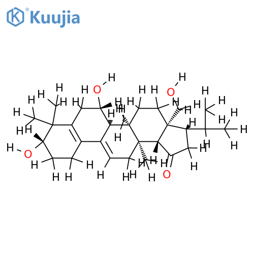 (+)-(3S,7S,8S,13R,14S,17R,18R,21S)-25-norfern-5(10),9(11)-diene-19-oxo-3,7,28-triol structure