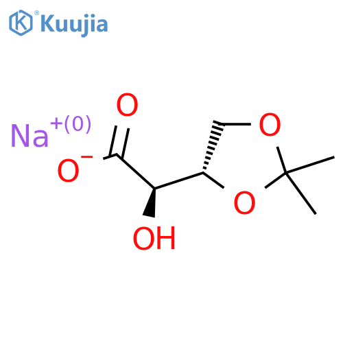 sodium (2R)-2-[(4S)-2,2-dimethyl-1,3-dioxolan-4-yl]-2-hydroxyacetate structure