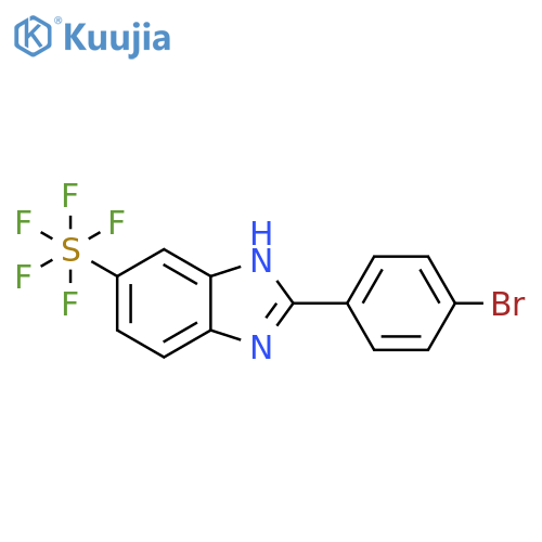 2-(4-Bromophenyl)-5-(pentafluorosulfanyl)-1H-benzoimidazole structure
