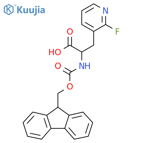 2-({(9H-fluoren-9-yl)methoxycarbonyl}amino)-3-(2-fluoropyridin-3-yl)propanoic acid structure