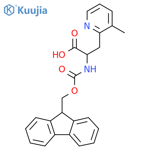 2-({(9H-fluoren-9-yl)methoxycarbonyl}amino)-3-(3-methylpyridin-2-yl)propanoic acid structure
