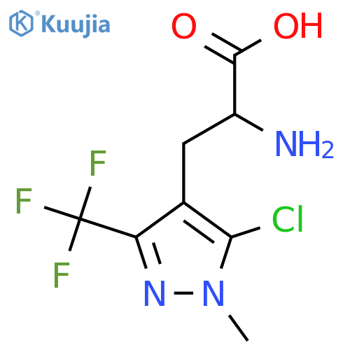 2-amino-3-5-chloro-1-methyl-3-(trifluoromethyl)-1H-pyrazol-4-ylpropanoic acid structure