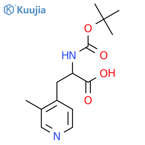 2-{(tert-butoxy)carbonylamino}-3-(3-methylpyridin-4-yl)propanoic acid structure