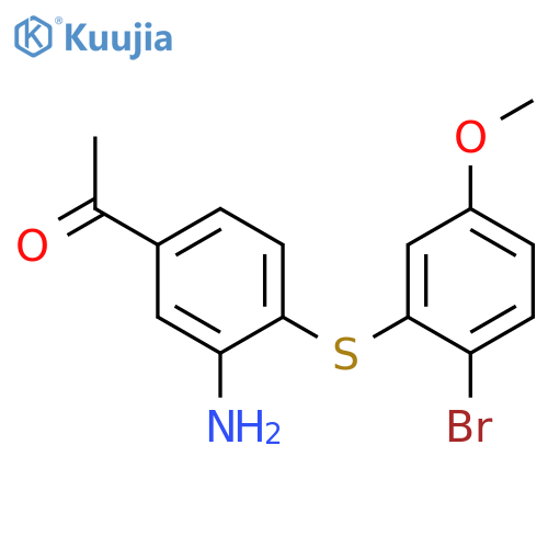 Ethanone, 1-[3-amino-4-[(2-bromo-5-methoxyphenyl)thio]phenyl]- structure