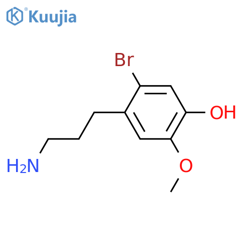 4-(3-aminopropyl)-5-bromo-2-methoxyphenol structure