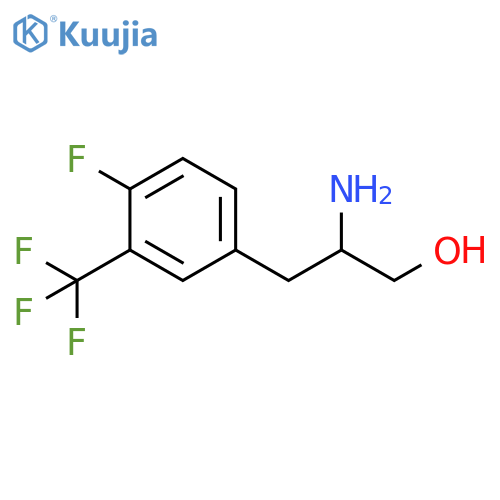 2-amino-3-4-fluoro-3-(trifluoromethyl)phenylpropan-1-ol structure