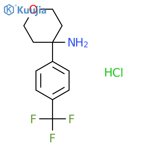 4-[4-(Trifluoromethyl)phenyl]oxan-4-amine hydrochloride structure