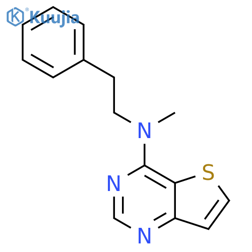 Thieno[3,2-d]pyrimidin-4-amine, N-methyl-N-(2-phenylethyl)- structure