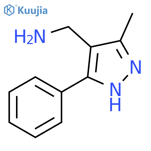 (5-methyl-3-phenyl-1H-pyrazol-4-yl)methanamine structure