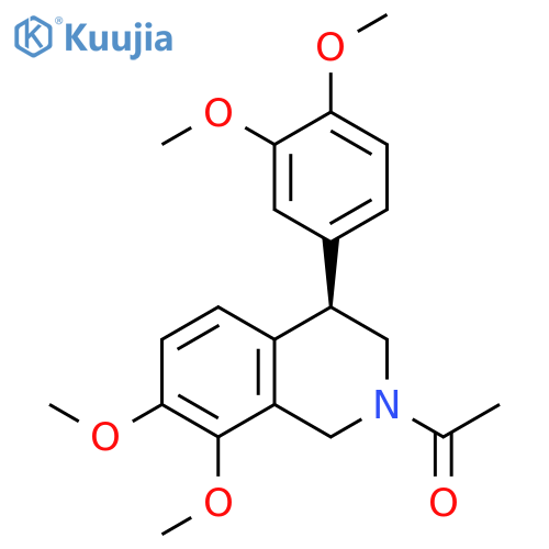 Isoquinoline,2-acetyl-4-(3,4-dimethoxyphenyl)-1,2,3,4-tetrahydro-7,8-dimethoxy-,(R)- structure