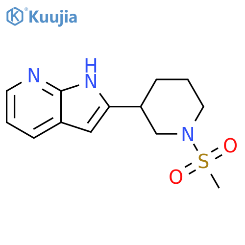 1-methanesulfonyl-3-{1H-pyrrolo[2,3-b]pyridin-2-yl}piperidine structure