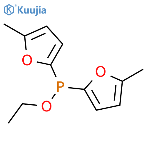 Phosphinous acid, bis(5-methyl-2-furanyl)-, ethyl ester structure