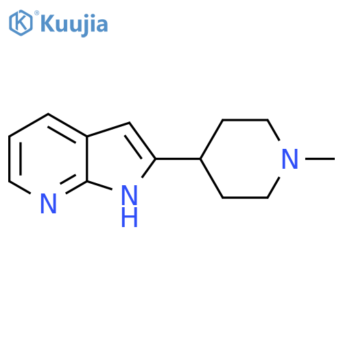 1-methyl-4-{1H-pyrrolo[2,3-b]pyridin-2-yl}piperidine structure