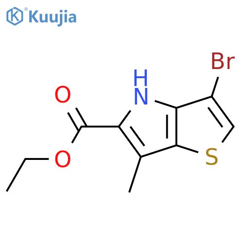 Ethyl 3-bromo-6-methyl-4h-thieno[3,2-b]pyrrole-5-carboxylate structure