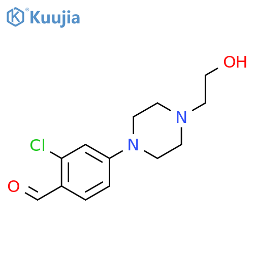 2-Chloro-4-4-(2-hydroxyethyl)piperazinobenzaldehyde structure