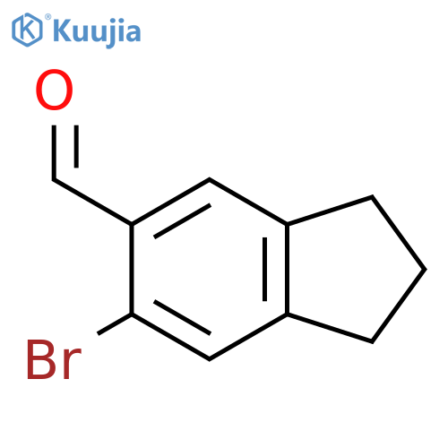 6-bromo-2,3-dihydro-1H-indene-5-carbaldehyde structure