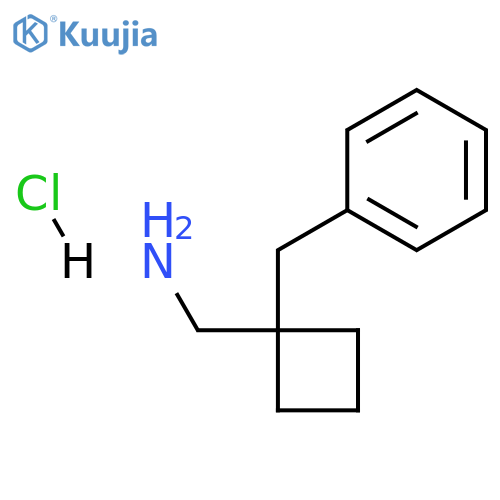 1-(1-benzylcyclobutyl)methanamine hydrochloride structure