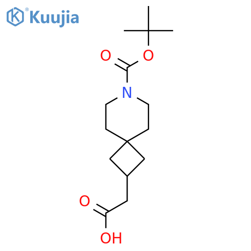 2-{7-[(tert-butoxy)carbonyl]-7-azaspiro[3.5]nonan-2-yl}acetic acid structure