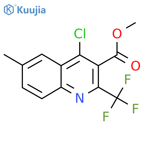 Methyl 4-chloro-6-methyl-2-(trifluoromethyl)quinoline-3-carboxylate structure