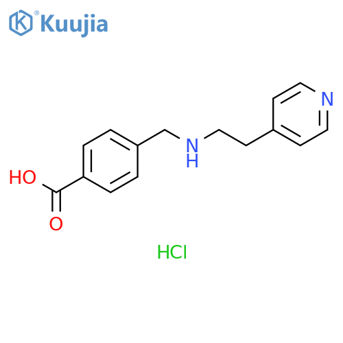 4-({2-(pyridin-4-yl)ethylamino}methyl)benzoic acid dihydrochloride structure