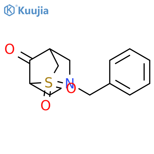 3-benzyl-6,6-dioxo-6λ?-thia-3-azabicyclo[3.2.1]octan-8-one structure