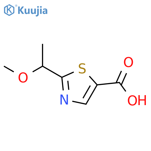 2-(1-methoxyethyl)-1,3-thiazole-5-carboxylic acid structure