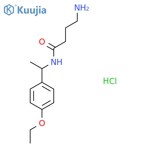 4-amino-N-1-(4-ethoxyphenyl)ethylbutanamide hydrochloride structure