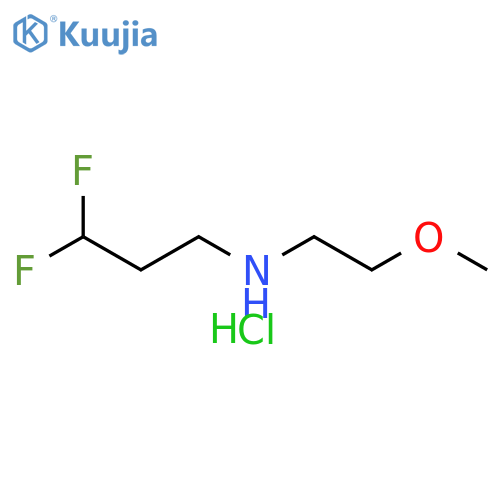 (3,3-difluoropropyl)(2-methoxyethyl)amine hydrochloride structure
