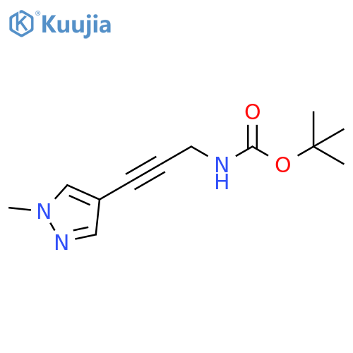 tert-butyl N-3-(1-methyl-1H-pyrazol-4-yl)prop-2-yn-1-ylcarbamate structure