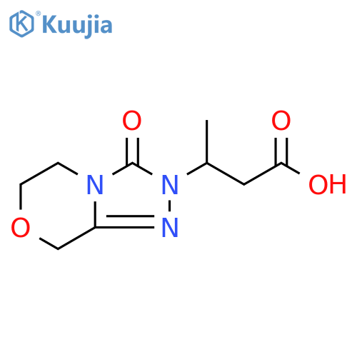 3-{3-oxo-2H,3H,5H,6H,8H-1,2,4triazolo3,4-cmorpholin-2-yl}butanoic acid structure