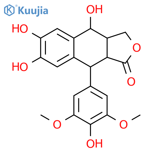 (3aR,4R,9R,9aR)-4,6,7-trihydroxy-9-(4-hydroxy-3,5-dimethoxyphenyl)-3a,4,9,9a-tetrahydronaphtho[2,3-c]furan-1(3H)-one structure