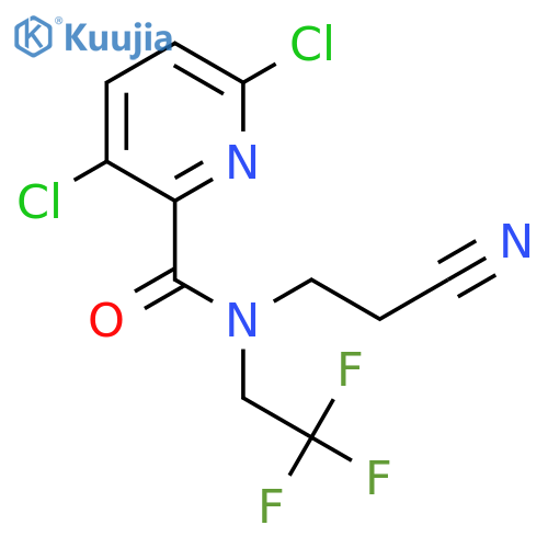 3,6-dichloro-N-(2-cyanoethyl)-N-(2,2,2-trifluoroethyl)pyridine-2-carboxamide structure