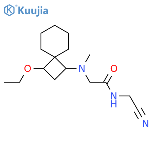N-(cyanomethyl)-2-({3-ethoxyspiro[3.5]nonan-1-yl}(methyl)amino)acetamide structure