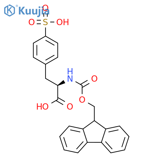 L-Phenylalanine,N-[(9H-fluoren-9-ylmethoxy)carbonyl]-4-sulfo- structure