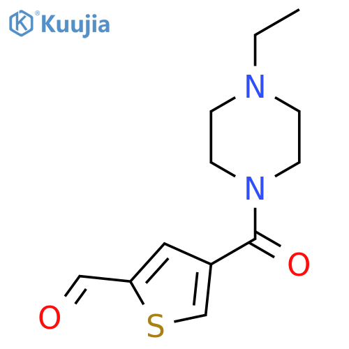 4-(4-ethylpiperazine-1-carbonyl)thiophene-2-carbaldehyde structure
