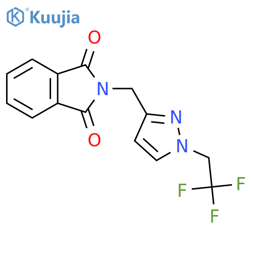 2-{1-(2,2,2-trifluoroethyl)-1H-pyrazol-3-ylmethyl}-1H-isoindole-1,3(2H)-dione structure