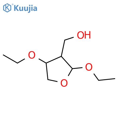 (2,4-diethoxytetrahydrofuran-3-yl)methanol structure