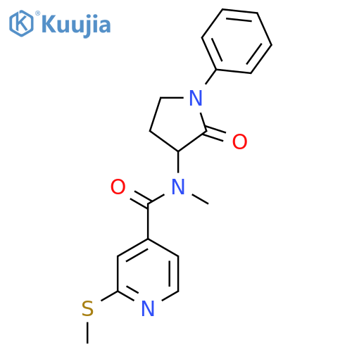 N-Methyl-2-(methylsulfanyl)-N-(2-oxo-1-phenylpyrrolidin-3-YL)pyridine-4-carboxamide structure