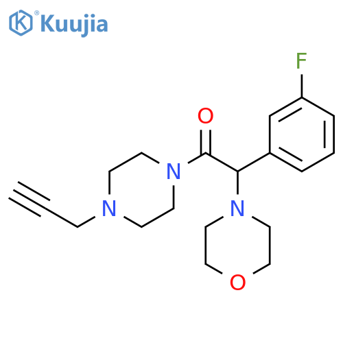2-(3-Fluorophenyl)-2-(4-morpholinyl)-1-[4-(2-propyn-1-yl)-1-piperazinyl]ethanone structure