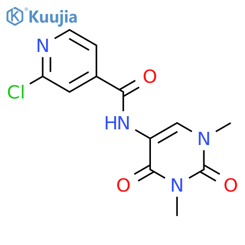 2-chloro-N-(1,3-dimethyl-2,4-dioxo-1,2,3,4-tetrahydropyrimidin-5-yl)pyridine-4-carboxamide structure