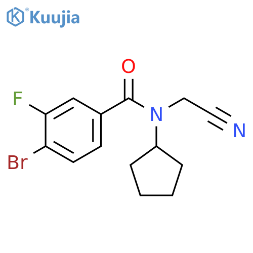 4-Bromo-N-(cyanomethyl)-N-cyclopentyl-3-fluorobenzamide structure