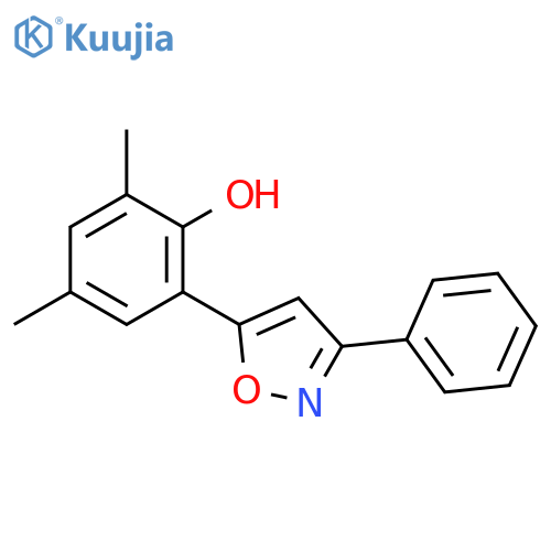 Phenol, 2,4-dimethyl-6-(3-phenyl-5-isoxazolyl)- structure