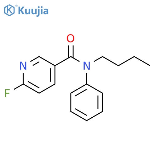 N-butyl-6-fluoro-N-phenylpyridine-3-carboxamide structure