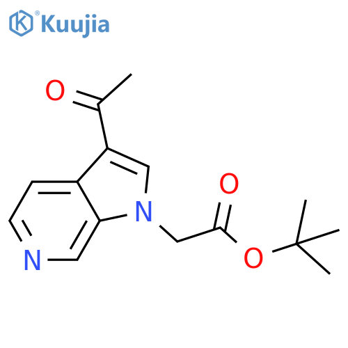 tert-Butyl 2-(3-acetyl-1H-pyrrolo[2,3-c]pyridin-1-yl)acetate structure