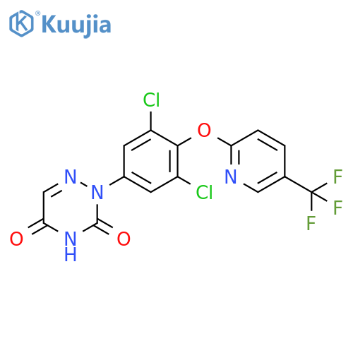1,2,4-Triazine-3,5(2H,4H)-dione, 2-[3,5-dichloro-4-[[5-(trifluoromethyl)-2-pyridinyl]oxy]phenyl]- structure